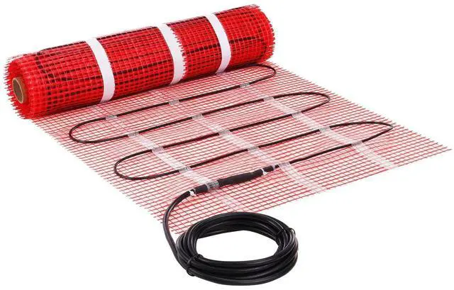 Alt view image 8 of 8 - Floor Heating Mat, 30 Sq.ft, Electric Radiant In-Floor Heated Warm System with Digital Floor Sensing Thermostat, Includes Installation Monitor, Adhesive Back for Easy Installation on The Floor