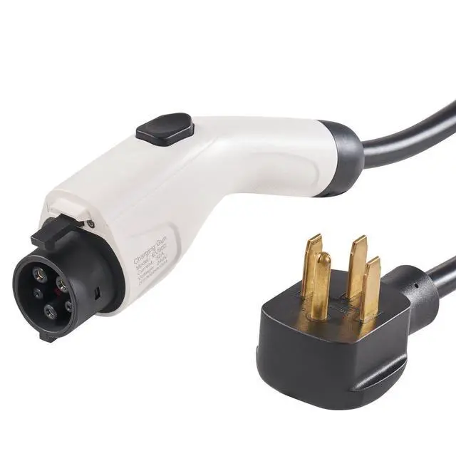 Alt view image 15 of 15 - Level 2 Portable EV Charger, 32 Amp 240V, Electric Vehicle Charger with 28 ft Charging Cable NEMA 14-50P Plug, 16/20/24/32A Adjustable Current Plug-in Home EV Charging Station for SAE J1772 EVs
