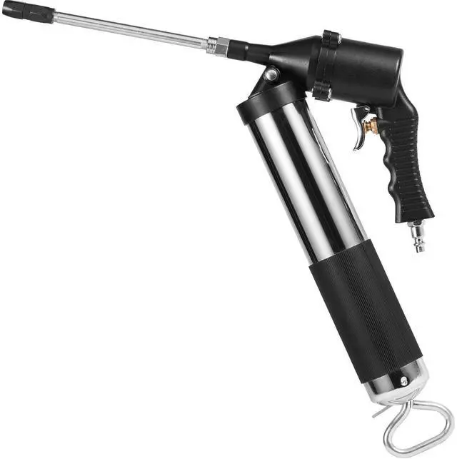 Alt view image 15 of 15 - Grease Gun, 6000 PSI, Pistol Grip Grease Gun Kit with 14 oz Capacity, Includes 18-Inch Flex Hose, Double Handle Grease Coupler, Extension Rigid Pipe & Sharp Type Nozzle for Automotive, Marine