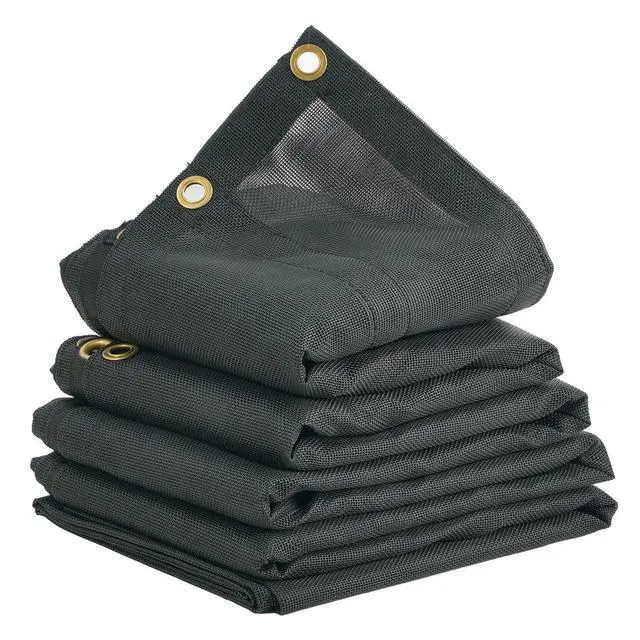 Alt view image 11 of 11 - Dump Truck Mesh Tarp, 7 x 22 ft, PVC Coated Black Heavy Duty Cover with 5.5" 18oz Double Pocket, Brass Grommets, Reinforced Double Needle Stitch Webbing Fits Manual or Electric Dump Truck System