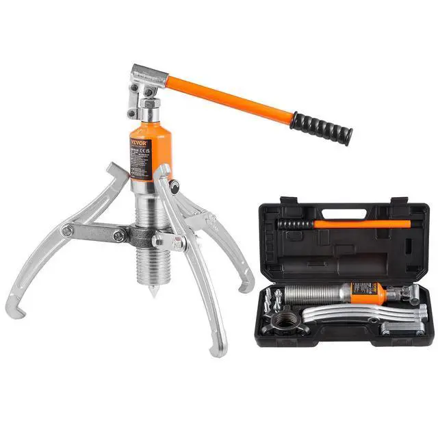 Alt view image 15 of 15 - Hydraulic Gear Puller, 15 Ton Max Capacity Wheel Bearing Pulling Separator, 2 or 3 Jaws Puller, Vertically and Horizontally, 12" Jaw Hydraulic Puller with Case for Pulling Hubs