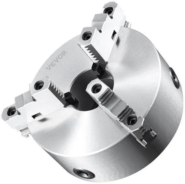 Alt view image 15 of 15 - 3-Jaw Lathe Chuck, 10'', Self-Centering Lathe Chuck, 0.24-9.84 in/6-250 mm Clamping Range with T-key Fixing Screws Hexagon Wrench, for Lathe 3D Printer Machining Center Milling Drilling Machine