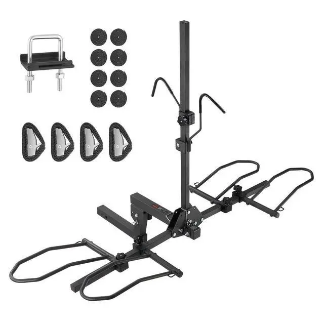 Alt view image 15 of 15 - VEVOR Hitch Mount Bike Rack, 2-Bike Platform Style, 160 LBS Max Capacity Bike Rack Hitch for 2-inch Receiver, Titling and Folding Bike Carrier with Tires up to 5" Wide, for Car, SUV, Truck, RV