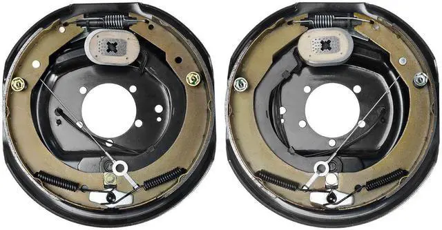 Alt view image 10 of 10 - VEVOR Electric Trailer Brake Assembly, 12" x 2", 1 Pair Self-Adjusting Electric Brakes Kit for 7000 lbs Axle, 5-Hole Mounting, Backing Plates for Braking System Part Replacement (1 Right + 1 Left)