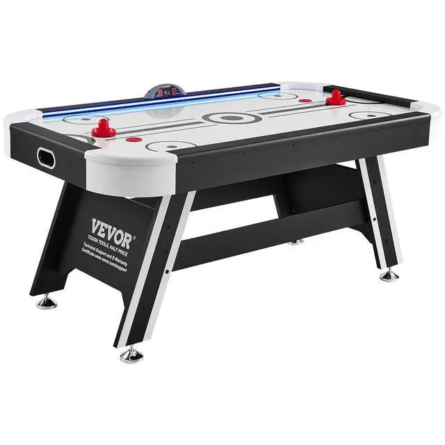 Alt view image 8 of 8 - VEVOR Air-Powered Hockey Table, 72" Indoor Hockey Table for Kids and Adults, LED Sports Hockey Game with 2 Pucks, 2 Pushers, and Electronic Score System, Arcade Gaming Set for Game Room Family Home