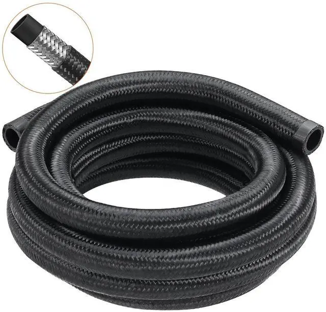 Alt view image 8 of 8 - 10AN Fuel Line Kit, 10 FT Fuel Hose Kit, 0.55" Nylon Stainless Steel Braided Fuel Line Oil/Gas/Diesel Hose End Fitting Kit, with 7 PCS Swivel Fitting Adapter Kit, Black