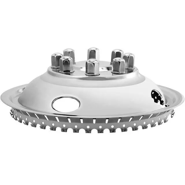 Alt view image 15 of 15 - 16-inch Wheel Simulators, 304 Stainless Steel Wheel Simulator Kit with Mirror Polished Finish, 2 Front and 2 Rear Wheel Covers Fit for Ford F350 (1974-1998), 4 pcs