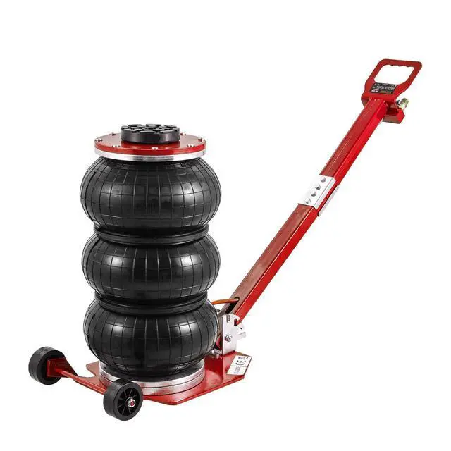 Alt view image 15 of 15 - VEVOR Air Jack, 3 Ton/6600 lbs Triple Bag Air Jack, Airbag Jack with Six Steel Pipes, Lift up to 17.7", 3-5 s Fast Lifting Pneumatic Jack, with Adjustable Long Handle for Cars, Garages, Repair (Red)