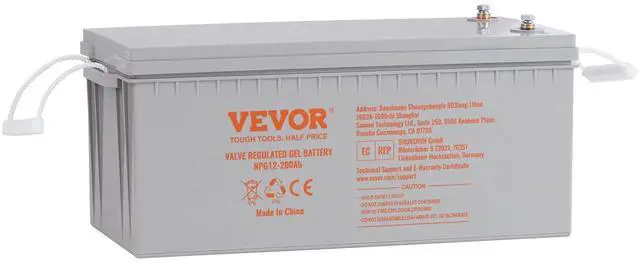 Alt view image 15 of 15 - VEVOR Deep Cycle Battery, 12V 200 AH, AGM Marine Rechargeable Battery, High Self-Discharge Rate 1400A Current, for RV Solar Marine Off-Grid Applications UPS Backup Power System, Tested to UL Standards