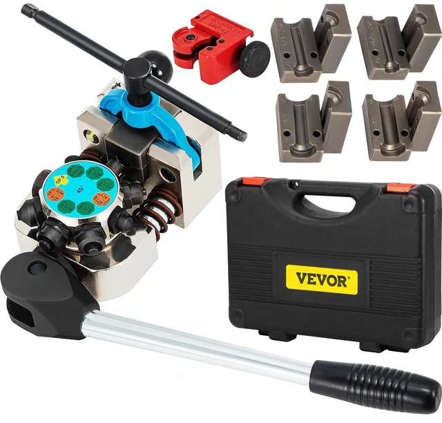Alt view image 16 of 16 - Brake Line Flaring Tool, 45 Degree Single, Double, and Bubble Flares for 3/16\", 1/4\", 5/16\" and 3/8\" Tube Size, Suitable for Soft Metal of Copper Lines