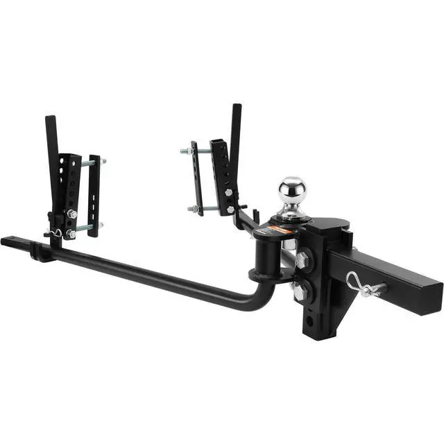 Alt view image 15 of 15 - VEVOR Weight Distribution Hitch, 1,500 lbs Weight Distributing Hitches Kit with Sway Control for Trailer, 2-In Solid Steel Shank, 2-5/16 in Alloy Steel Ball, Powder Coated Load Leveling Hitch, Black