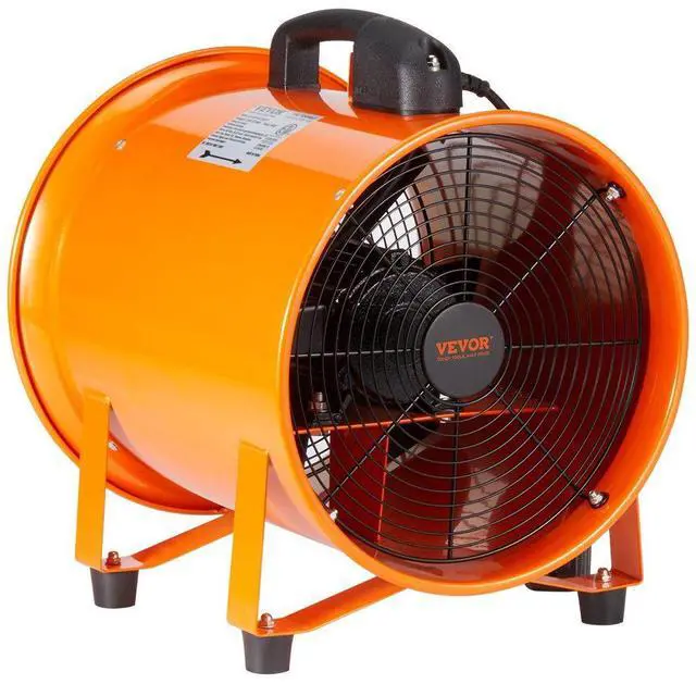 Alt view image 10 of 10 - VEVOR Portable Ventilator, 12 inch Heavy Duty Cylinder Fan with 16.4ft Duct Hose, 560W Strong Shop Exhaust Blower 2894CFM, Industrial Utility Blower for Sucking Dust, Smoke, Smoke Home/Workplace