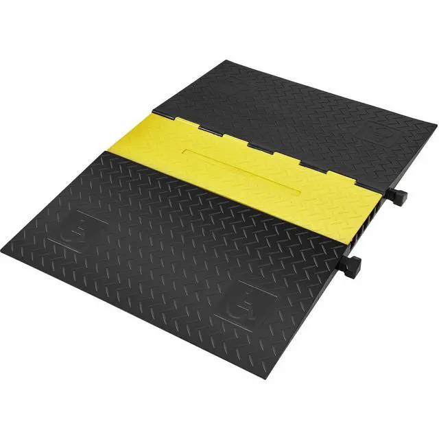 Alt view image 8 of 8 - VEVOR 5Channel Cable Protector Ramp 22000lbs Load ADA Compliant Wire Cable Cover