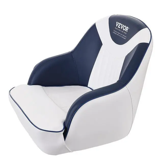 Alt view image 10 of 10 - VEVOR Captain Bucket Seat, Pontoon Boat Seat with Thickened Sponge Padding, Boat Captain Chair for Fishing Boat, Sightseeing Boat, Speedboat, Canoe, 1-Piece