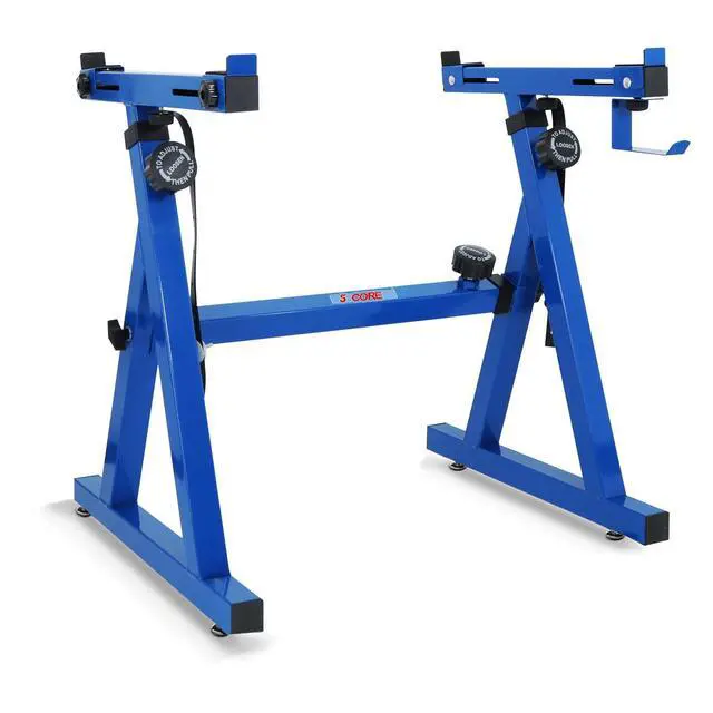 Alt view image 8 of 8 - 5 CORE Keyboard Stand Riser Z Style Adjustable Portable Heavy Duty Music Stands Holder for Kids & Adults Fits 54 - 88 Key Electric Pianos - KS Z1 BLU HD