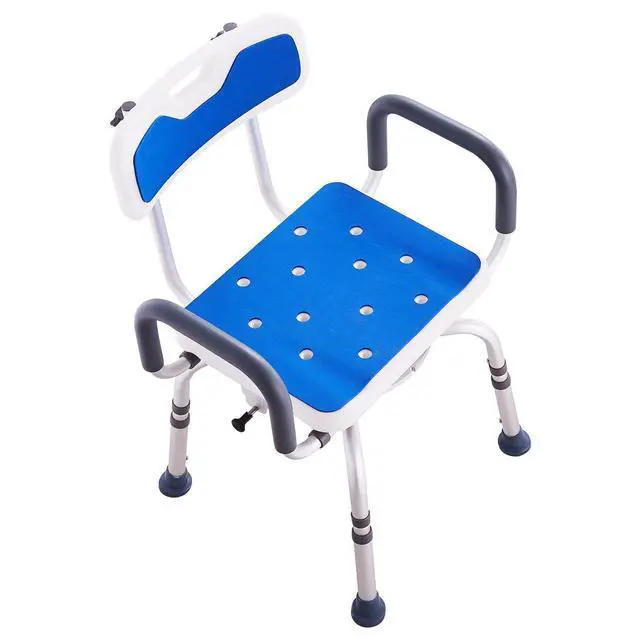 Alt view image 15 of 15 - Swivel Shower Chair 360 Degree, Adjustable Shower Seat with Armrests and Backrest for Inside Shower or Bathtub, Non-Slip Rotating Bathtub Chair Seat for Elderly Disabled Injured, 400lbs Capacity