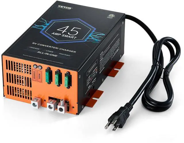 Alt view image 15 of 15 - RV Converter, 45 Amp, 110V AC to 12V DC RV Power Converter Battery Charger with 4 Stage Smart Charging 13V to 16.5V Adjustable Operating Range, Compatible with Lithium Lead Acid Battery, ETL