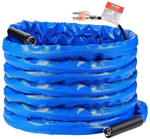 Alt view image 9 of 9 - 50ft Heated Water Hose for RV, Heated Drinking Water Hose with Corrugated Cover Antifreeze to -45°F, Automatic Self-regulating, 5/8" I.D. with 3/4" GHT Adapter, Lead and BPA Free