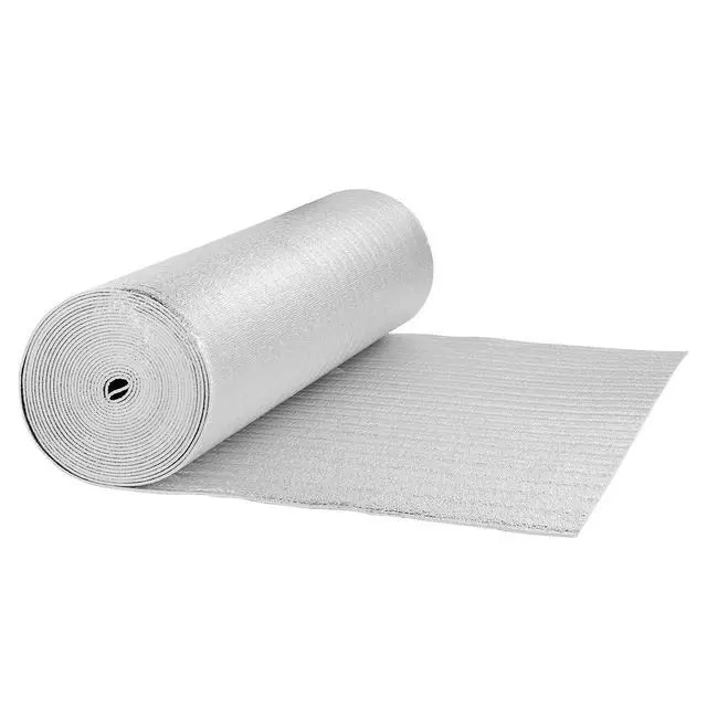 Alt view image 8 of 8 - Double Reflective Insulation Roll, Foam Core Radiant Barrier, 5.5mm 48 in x 50 ft, Double-Sided Aluminum Foil EPE Foam Heat Reflective Shield, Thermal Insulation Roll for Window RV Roof