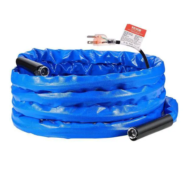 Alt view image 8 of 8 - 30ft Heated Water Hose for RV, Heated Drinking Water Hose with Corrugated Cover Antifreeze to -45°F, Automatic Self-regulating, 5/8" I.D. with 3/4" GHT Adapter, Lead and BPA Free