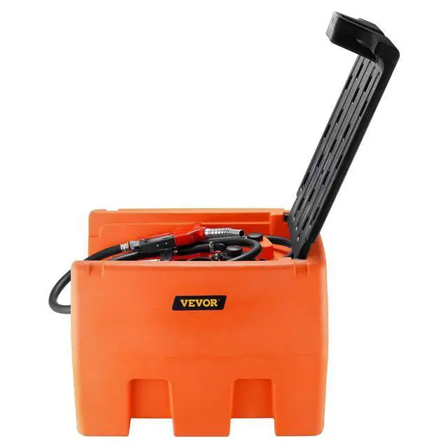Alt view image 9 of 9 - VEVOR Portable Diesel Tank 48 Gal Fuel Tank with 12V Electric Transfer Pump