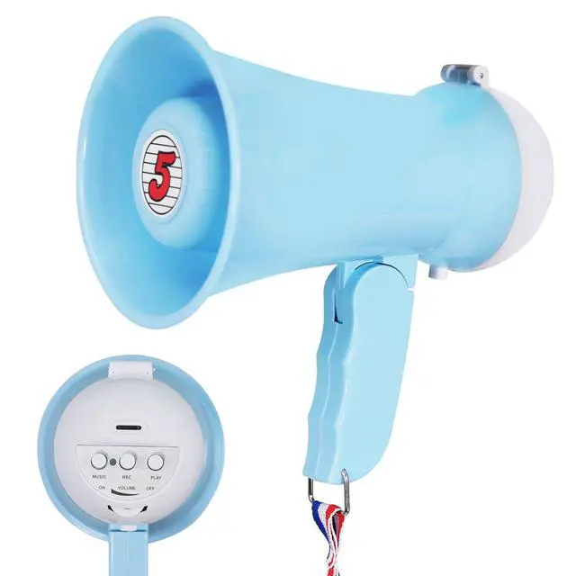 Alt view image 8 of 8 - 5 Core Megaphone Bullhorn Speaker 15W Mini Battery Power Bull Horn w Siren 400 Yard Range
