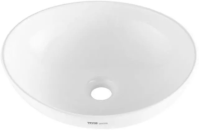 Alt view image 10 of 10 - Oval Vessel Sink, 16" x 13.4" Bathroom Vessel Sink Bowl Countertop, White Ceramic Bathroom Sinks Above Counter, Bowl Sink with Modern Style, Well-Packaged for Bathroom, Hotel, Toilet, RV