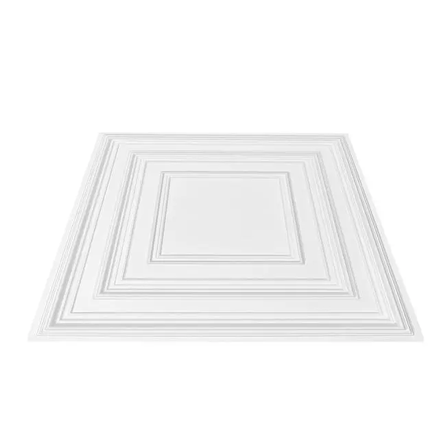 Alt view image 8 of 8 - Ceiling Tiles, 12-Pack 24 x 24 in, Drop Ceiling Tiles Premium PVC Sheet, Easy Installation/ Cutting Plastic Glue-up Ceiling Tile, Ceiling Covering for Home/Office Decoration, White Peg Pattern