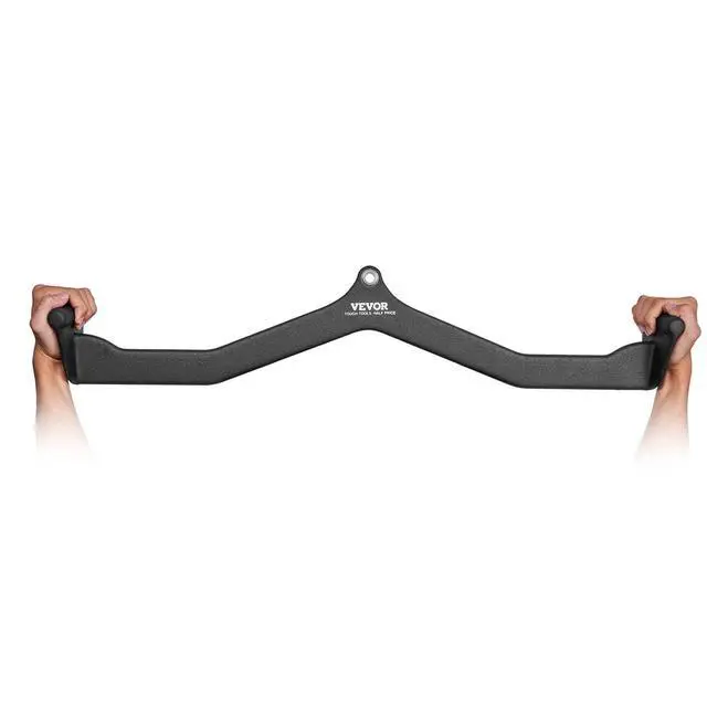 Alt view image 8 of 8 - LAT Pulldown Attachment, Cable Machine Rowing V-bar Attachment, Tricep Pull Down Bar, Back Strength Training Rubber Coated Handle Grip, Bicep Curl Tricep Lat Pulldown Bar for Home Gym Fitness