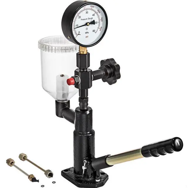 Alt view image 4 of 4 - VEVOR Diesel Injector Nozzle Tester Pop Pressure Quality Dual Scale Gauge W/filter