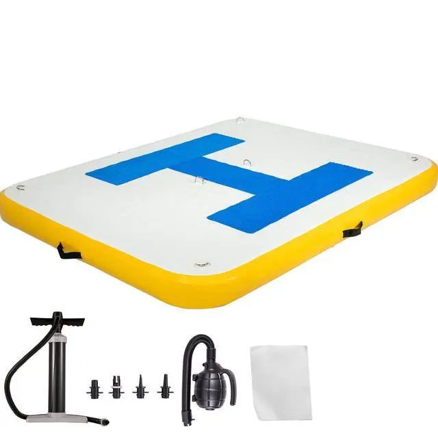 Alt view image 2 of 2 - Inflatable Dock Platform, Inflatable Floating Dock 8x5 ft with Electric Air Pump