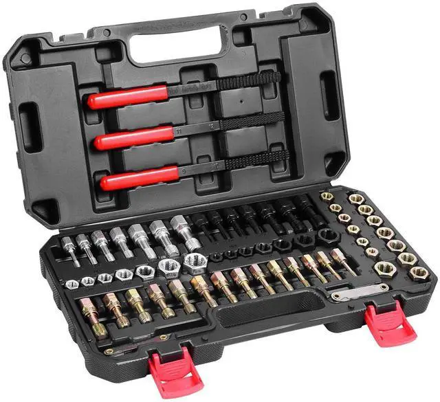 Alt view image 8 of 8 - 61-Piece Thread Chaser Set, UNC UNF and Metric Thread Restorer Tool, Rethreading Tool Kit with 28 Taps 28 Dies 3 Thread Files Storage Case, Heat Treated Steel, for Mechanics DIY Enthusiasts