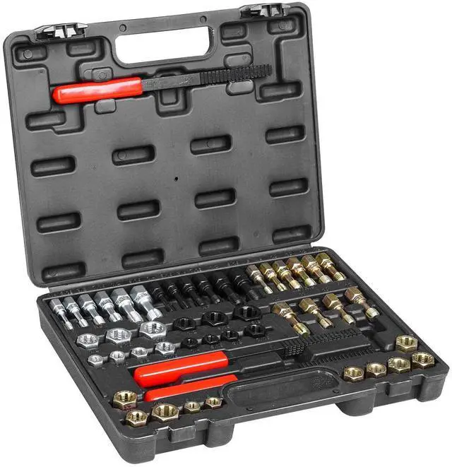 Alt view image 15 of 15 - 49-Piece Thread Chaser Set, UNC UNF and Metric Thread Restorer Tool, Rethreading Tool Kit with 22 Taps 24 Dies 3 Thread Files Storage Case, Heat Treated Steel, for Mechanics DIY Enthusiasts