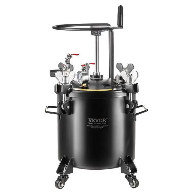 Alt view image 15 of 15 - Spray Paint Pressure Pot, 20L/5gal Pressure Pot Tank, 70 psi Adjustale Pressure, Steel Pressure Pot Paint Tank with Casters and Leak Repair Sealant, for Home Decor and Industry Painting