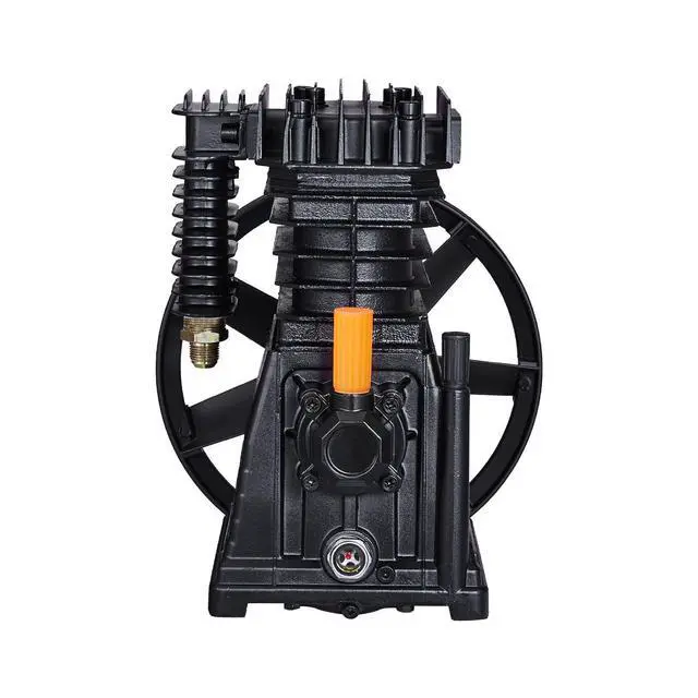 Alt view image 9 of 9 - Air Compressor Pump Head, 3HP 5.8CFM @ 90PSI, Twin Cylinder Oil Lubricated Air Compressor Piston Pump Head, Single-Stage Aluminum Air Compressor Pump Replacement with Max. 116PSI Pressure