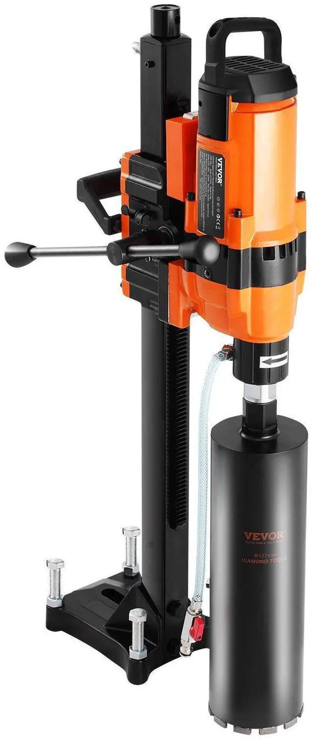 Alt view image 8 of 8 - Core Drill Machine, 0.8-11.8in Drilling Diameter Diamond Core Drill Rig with Stand and Core Drill Bit, 3500W Rugged Concrete Core Drill, Wet and Dry Use, For Concrete, Brick, Marble