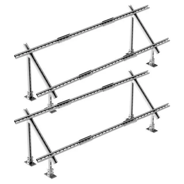Alt view image 8 of 8 - 2-Set Solar Panel Mounting Brackets, 30°-60° Adjustable Multi-Pieces Solar Panel Brackets for 4-8PCS Solar Panels, Carbon Steel Ground Mount Solar Panel Stand for Farms, RVs, Boats, Off-Grid
