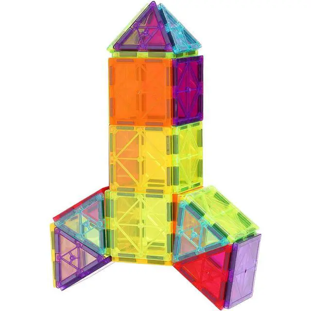 Alt view image 8 of 8 - VEVOR Magnetic Tiles Magnetic Building Toy 180 PCS Magnet Blocks for Kids 3D Set