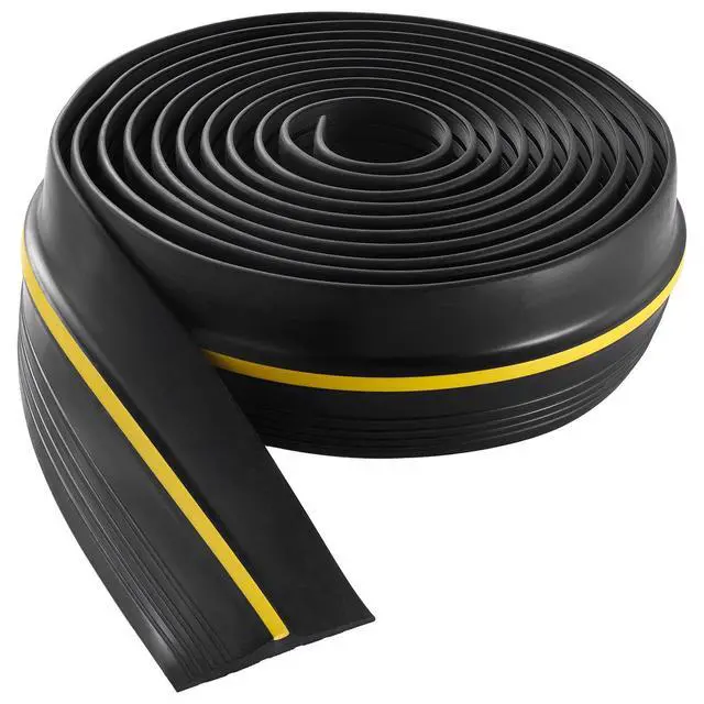 Alt view image 8 of 8 - Garage Door Threshold Seal Strip, 20 FT Universal Garage Door Floor Seal Strip with Adhesive, Garage Door Bottom Weatherproof Strip, Upgraded Thick PVC DIY Weather Stripping Replacement, Black