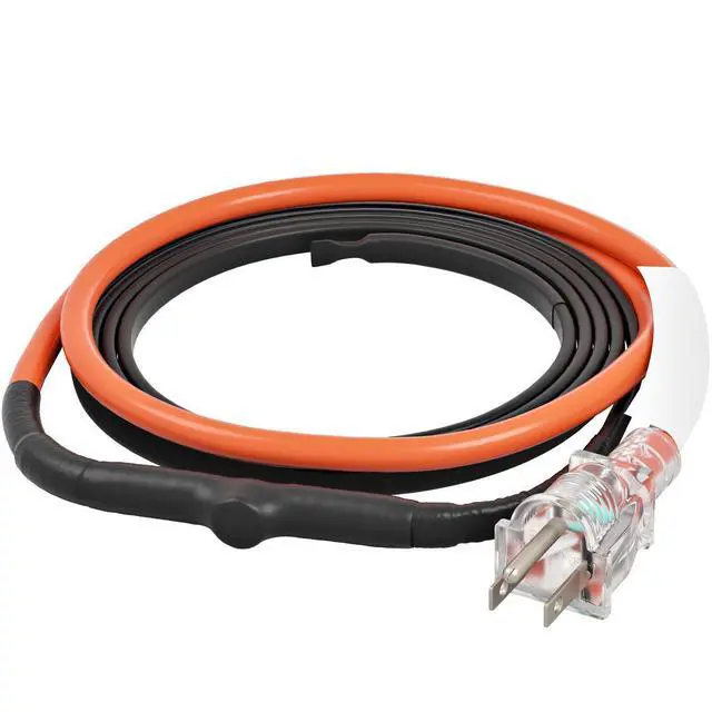 Alt view image 8 of 8 - Self-Regulating Pipe Heating Cable, 3FT 5W/FT Heat Tape for Pipes Freeze Protection, Water Pipe Heat Cable with Built-in Thermostat Protects PVC Hose, Metal and Plastic Pipe from Freezing