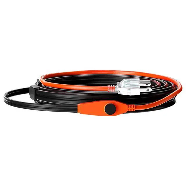 Alt view image 8 of 8 - VEVOR Pipe Heating Cable 24FT 7W/FT Heat Tape for Pipes with Built-in Thermostat
