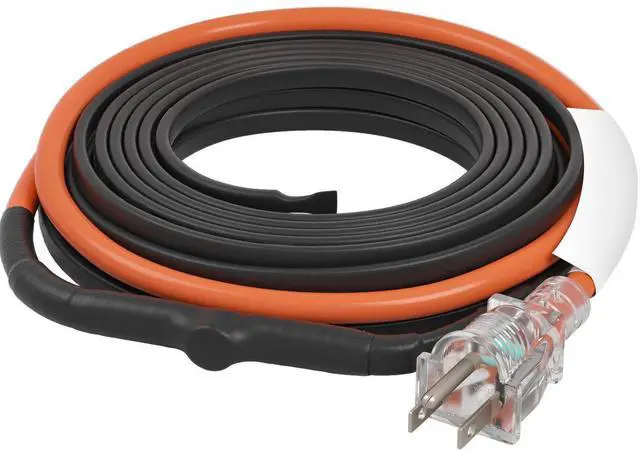 Alt view image 8 of 8 - Self-Regulating Pipe Heating Cable, 15FT 5W/FT Heat Tape for Pipes Freeze Protection, Water Pipe Heat Cable with Built-in Thermostat Protects PVC Hose, Metal and Plastic Pipe from Freezing