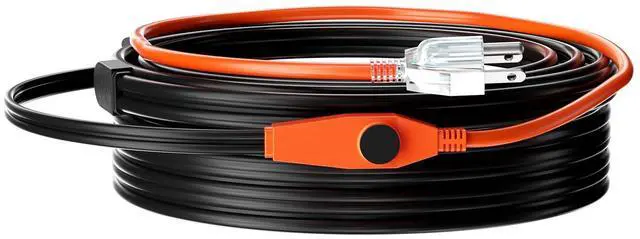 Alt view image 8 of 8 - Pipe Heating Cable, 80FT 7W/FT Heat Tape for Pipes with Built-in Thermostat, Water Pipe Heat Cable Protects PVC Hose, Metal and Plastic Pipe from Freezing