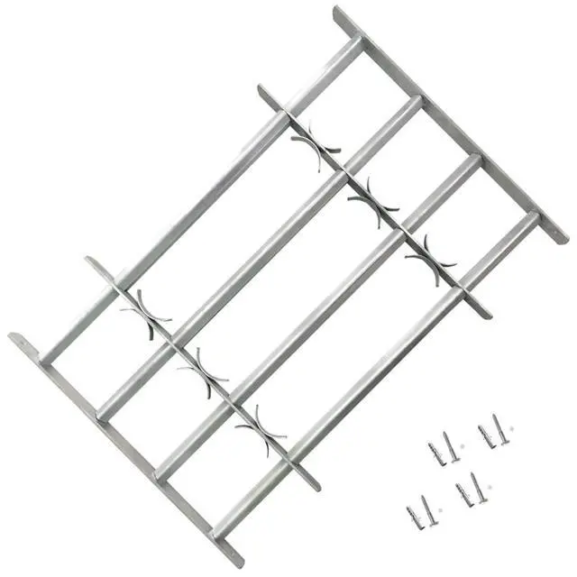 Alt view image 11 of 11 - vidaXL Adjustable Security Grilles for Windows 2 pcs 39.4"-59.1"