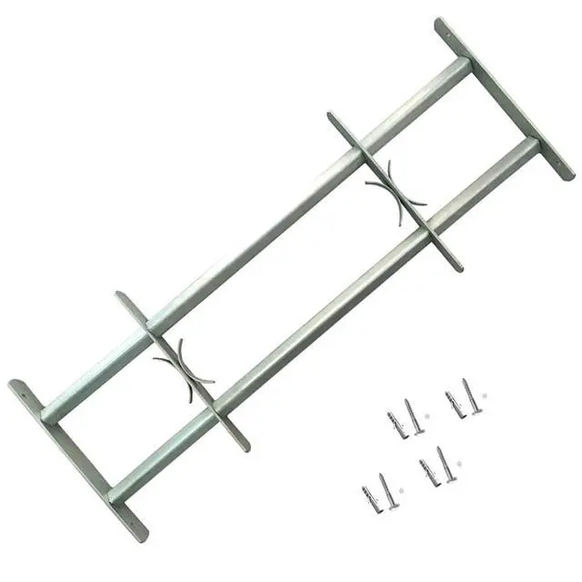 Alt view image 11 of 11 - Adjustable Security Grille for Windows with 2 Crossbars 27.6"-41.3" Hardware