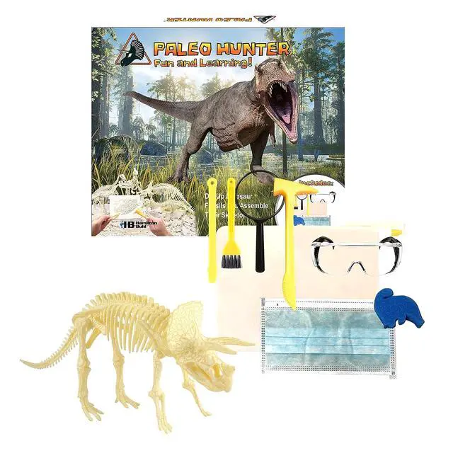 Alt view image 5 of 5 - STEAM Education - HamiltonBuhl Paleo Hunter Dig Kit - Triceratops Rex