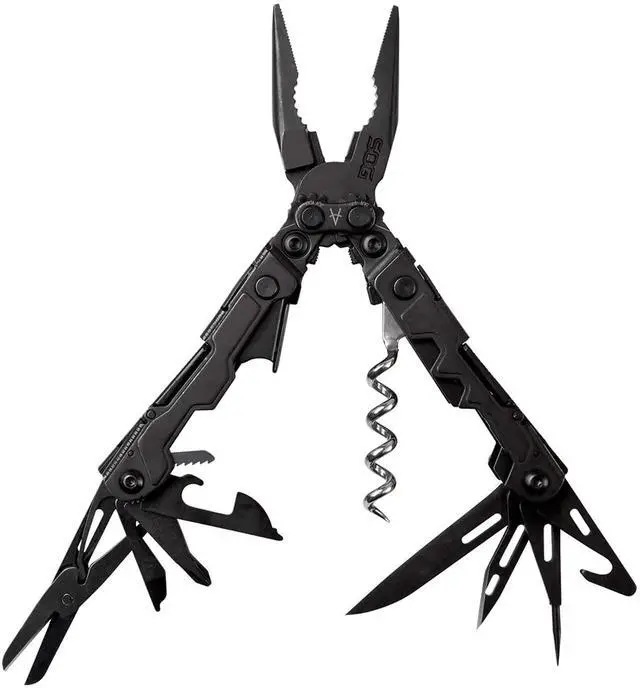 Alt view image 8 of 8 - SOG PowerLitre Mini Utility Pocket Multi-Tool 17, Lightweight Stainless Steel (Black)