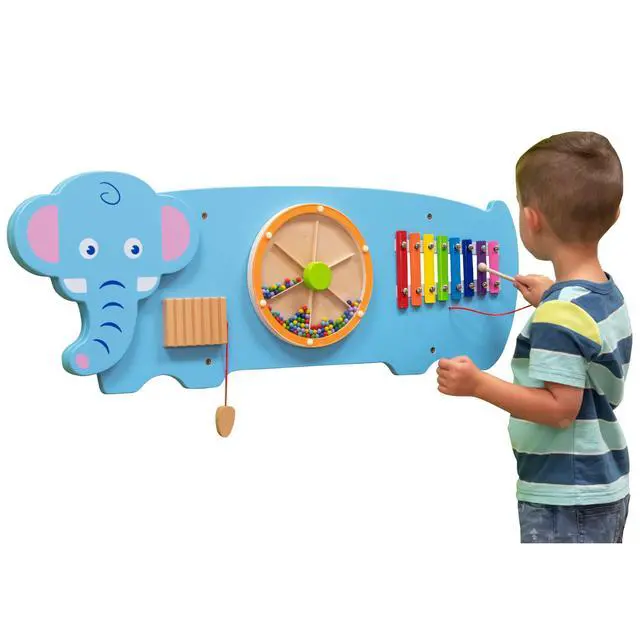 Alt view image 9 of 9 - LEARNING ADVANTAGE THREE ACTIVITY WALL PANEL ELEPHANT