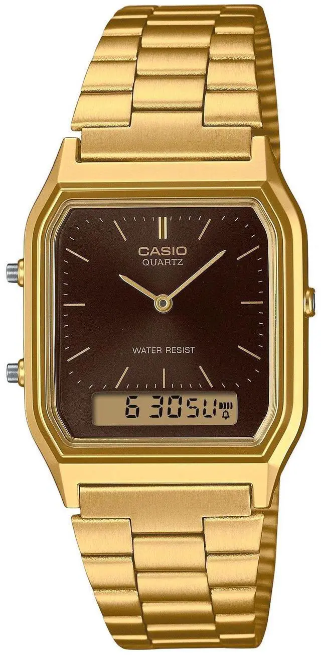Alt view image 4 of 4 - Casio Vintage Analog Digital Brown Dial Casual Quartz Unisex Watch AQ-230GA-5A