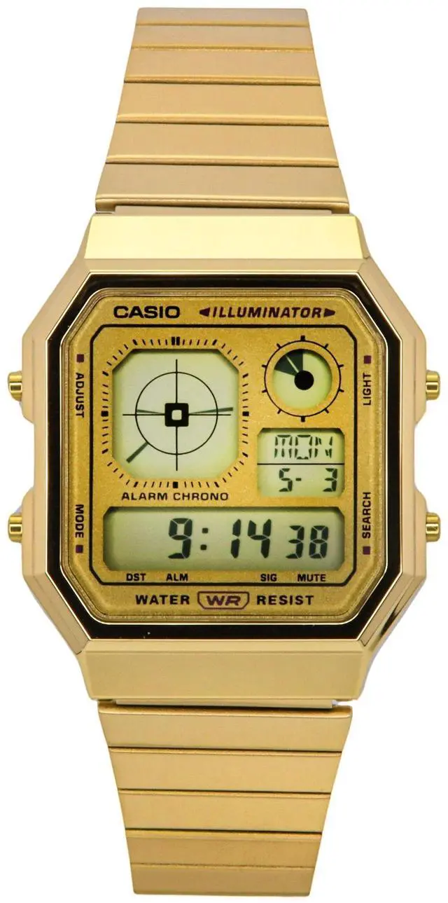 Alt view image 5 of 5 - Casio Vintage Digital Stainless Steel Quartz A130WEG-9A Unisex Watch